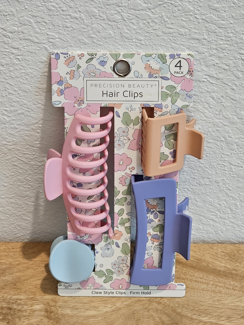 NIP Precision Beauty Pastel Matte Claw Hair Clip 4-Pack
